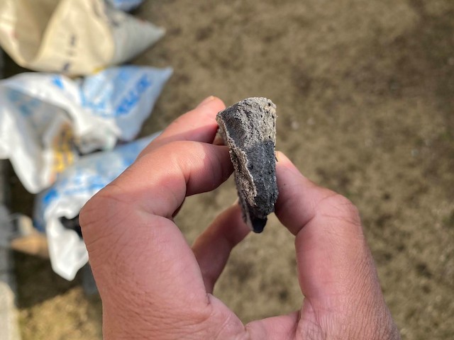 解体した漆喰の状況